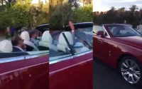 Le roi Mohammed VI au volant de sa voiture à Marrakech (vidéo)