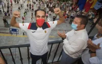 Mohamed Katir accueilli en héros à Murcia (vidéo)